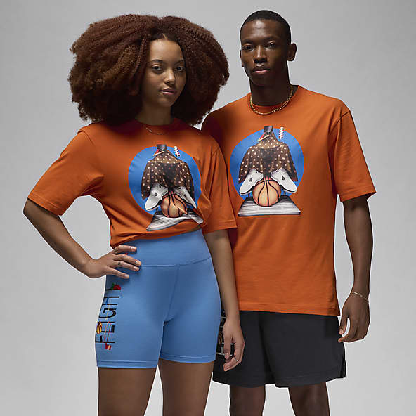 Orange Tops T Shirts. Nike